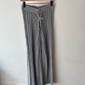 Edikted Gray Cable Knit Pants